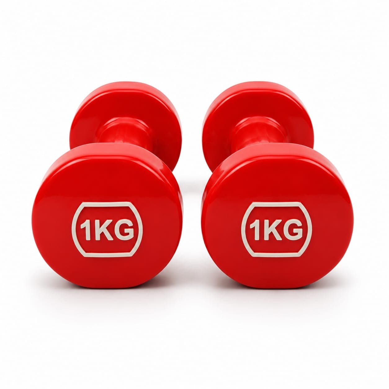 Dumbbell Coated (Single Piece) - Anti-Roll Hand Weights for Home Gym & Fitness (1KG, 2KG, 3KG, 4KG)