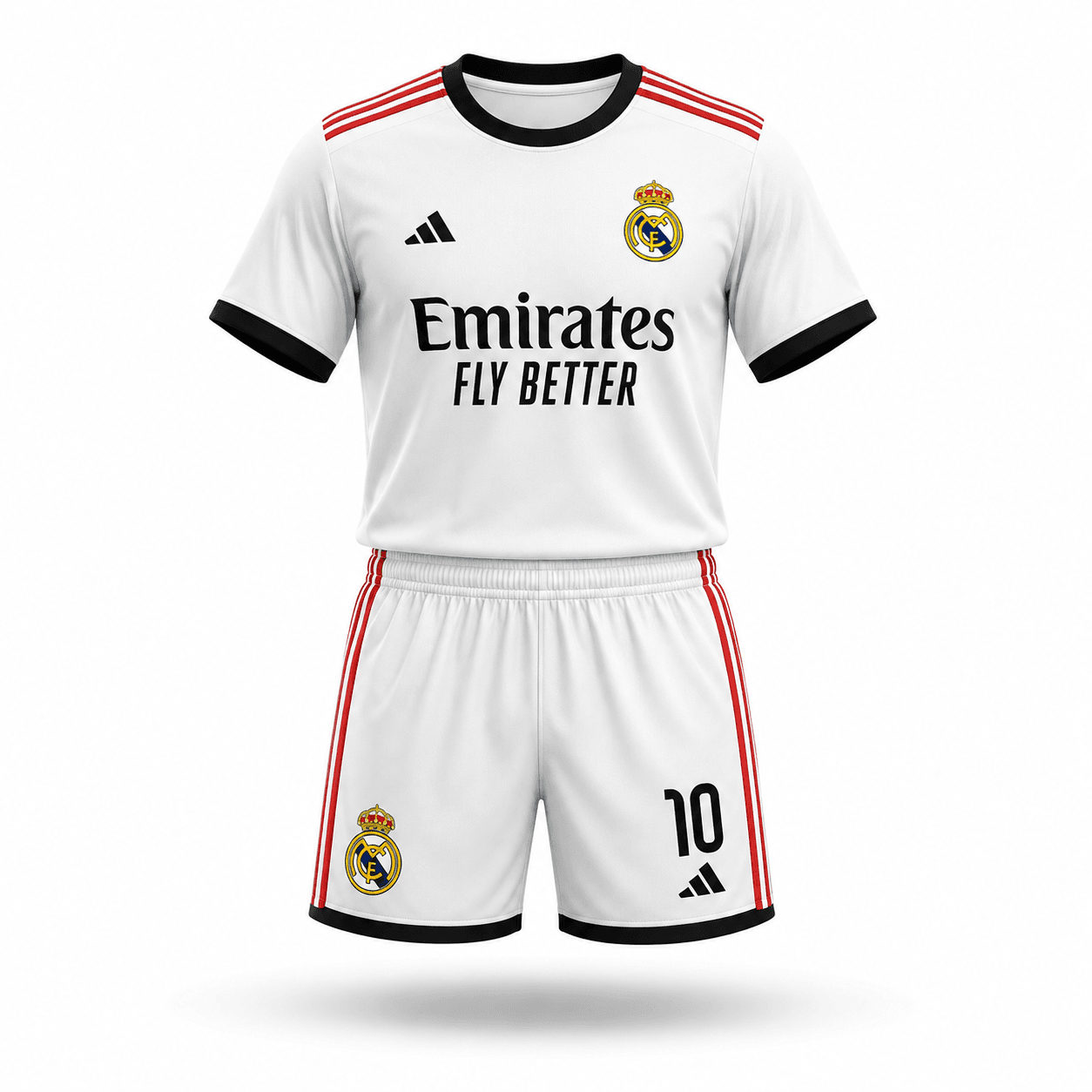 Kids Edition Real Madrid Football (Home) Jersey + Shorts - Mbappe 10